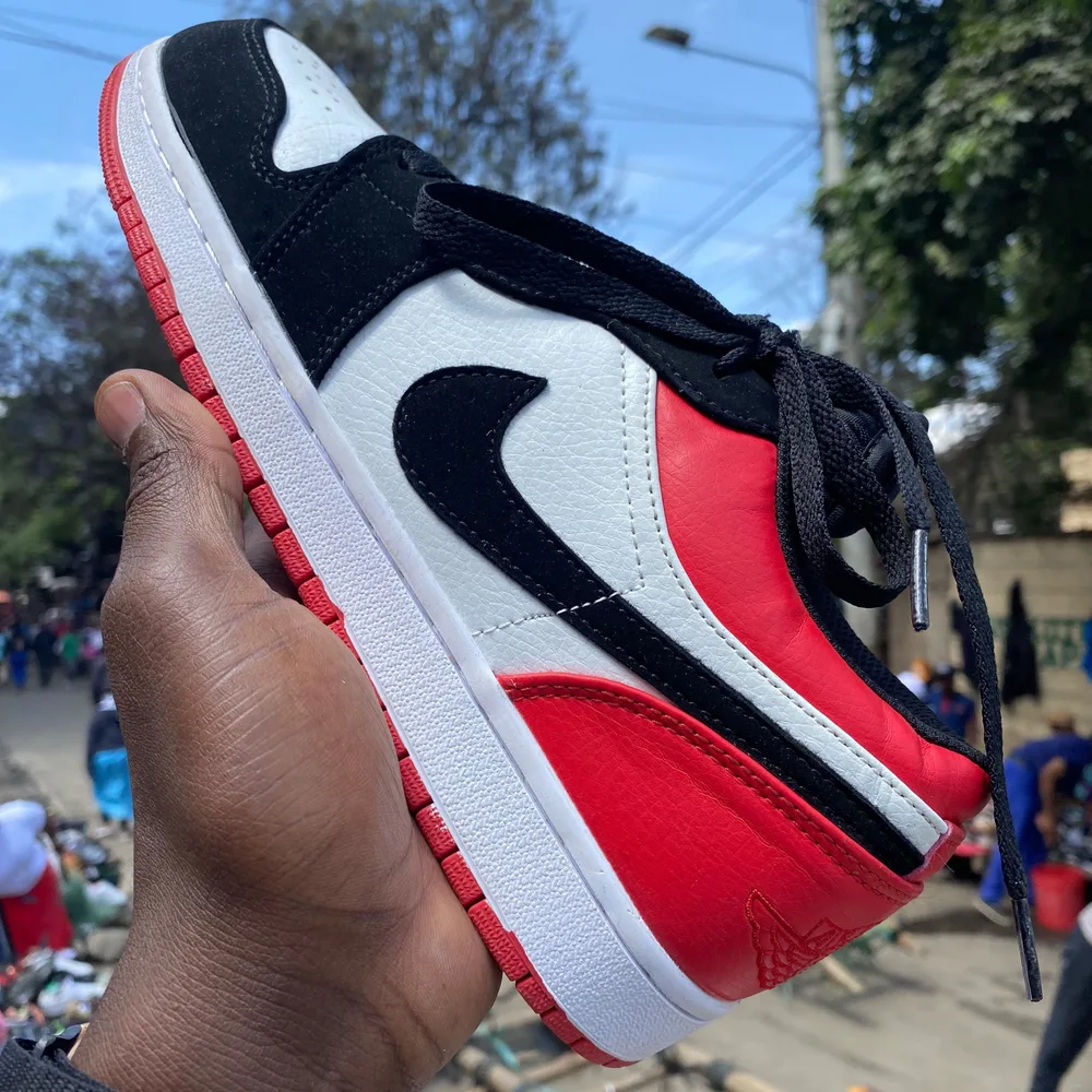 Jordan Air Jordan 1 Low Black Red White — White / Black / Varsity Red