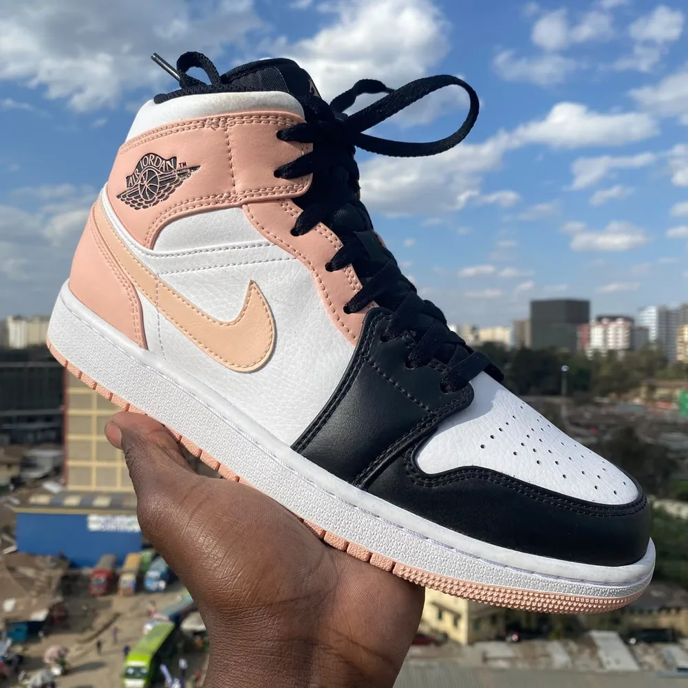 Jordan Air Jordan 1 Mid Pink Black White — Pink / Black / White