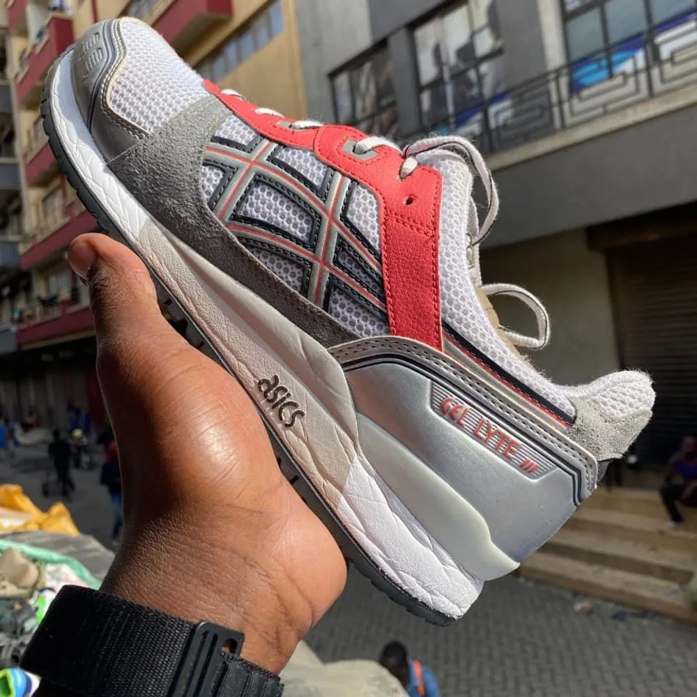 Asics Asics Gel-Lyte III Grey Red — Grey / White / Red / Silver