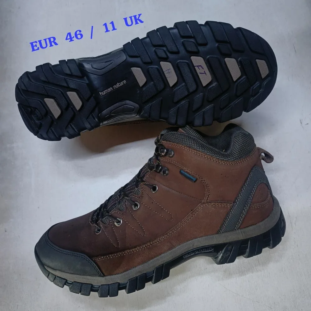 Brown Nubuck Waterproof Hiking Boot — Brown / Grey