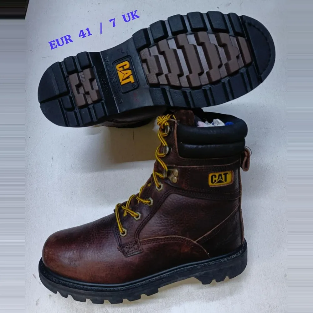 Caterpillar CAT Brown Leather Work Boot — Brown