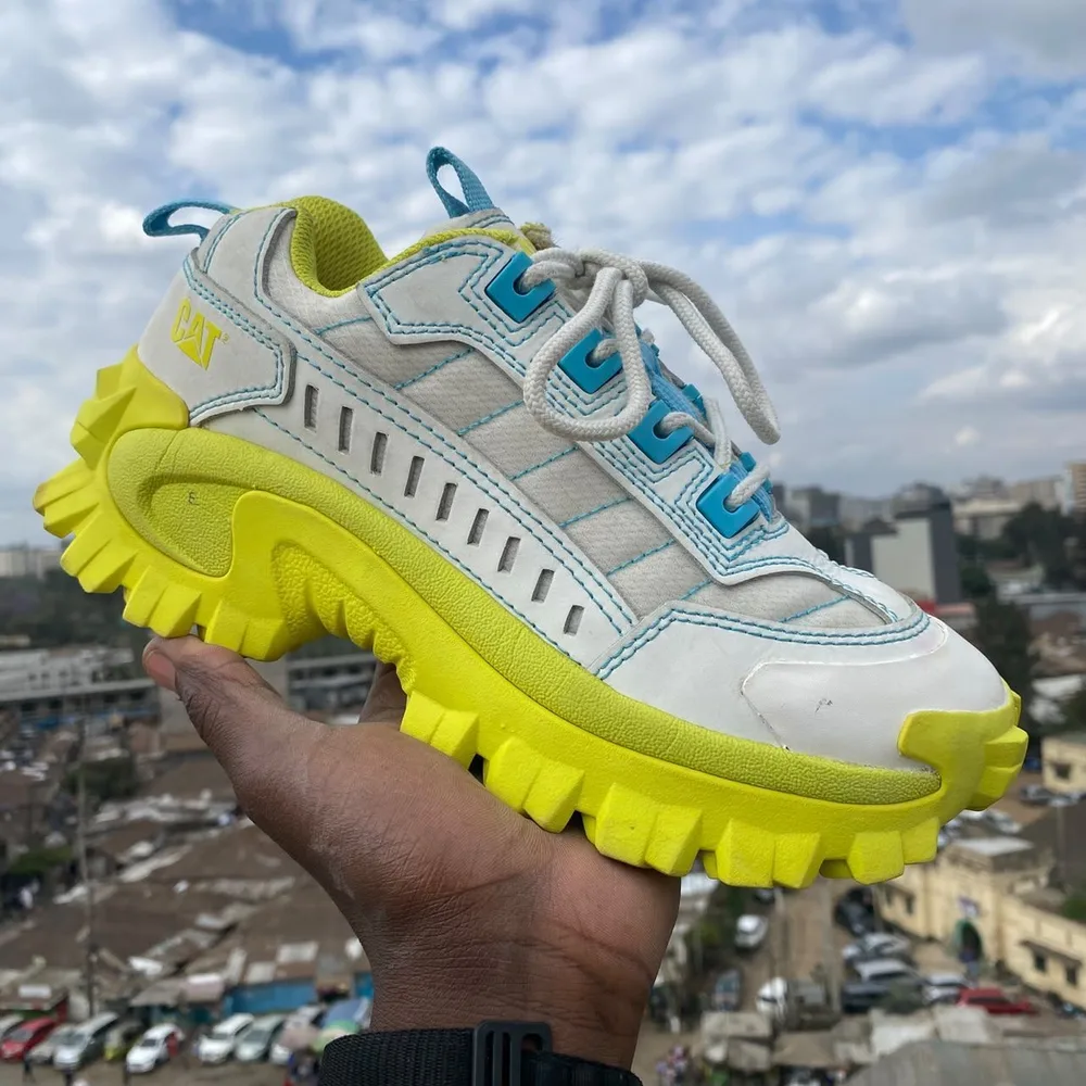 Caterpillar CAT Intruder White Lime — White / Lime / Teal