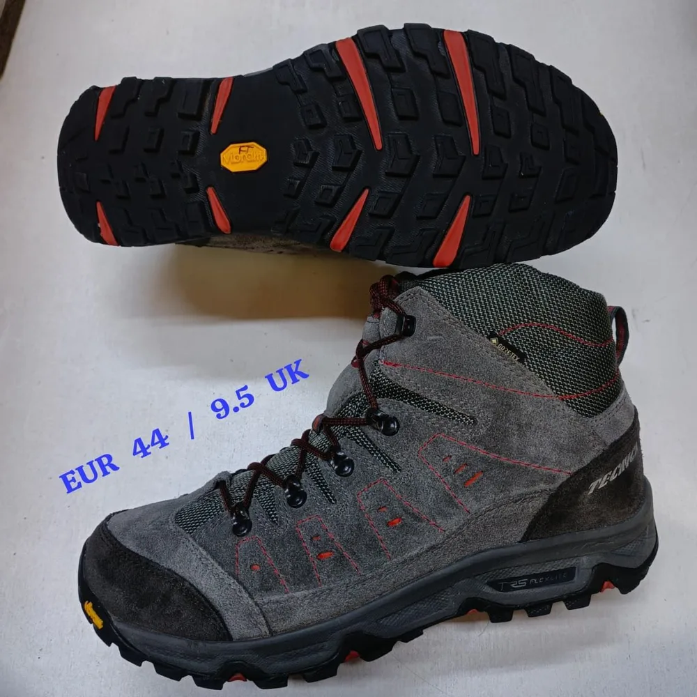 Grey Suede GTX Hiking Boot — Grey / Red