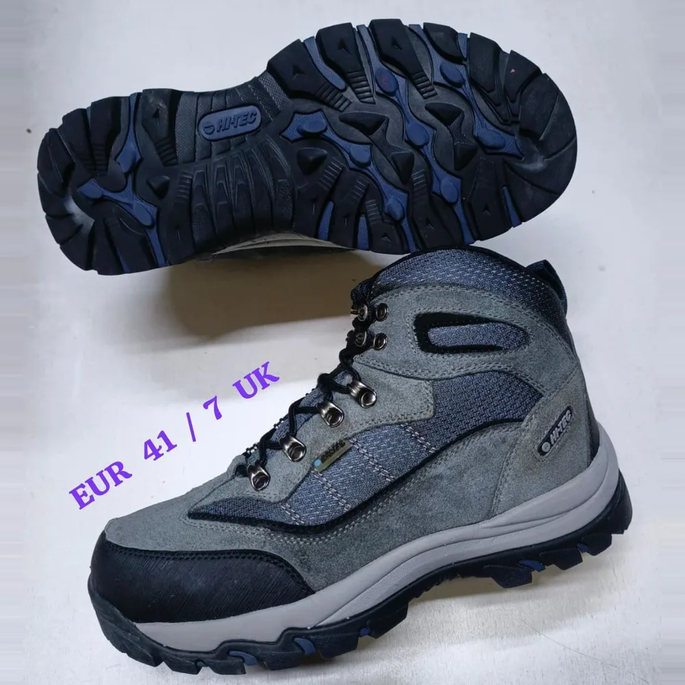 Hi-Tec Hi-Tec Grey Suede Hiking Boot — Grey / Black
