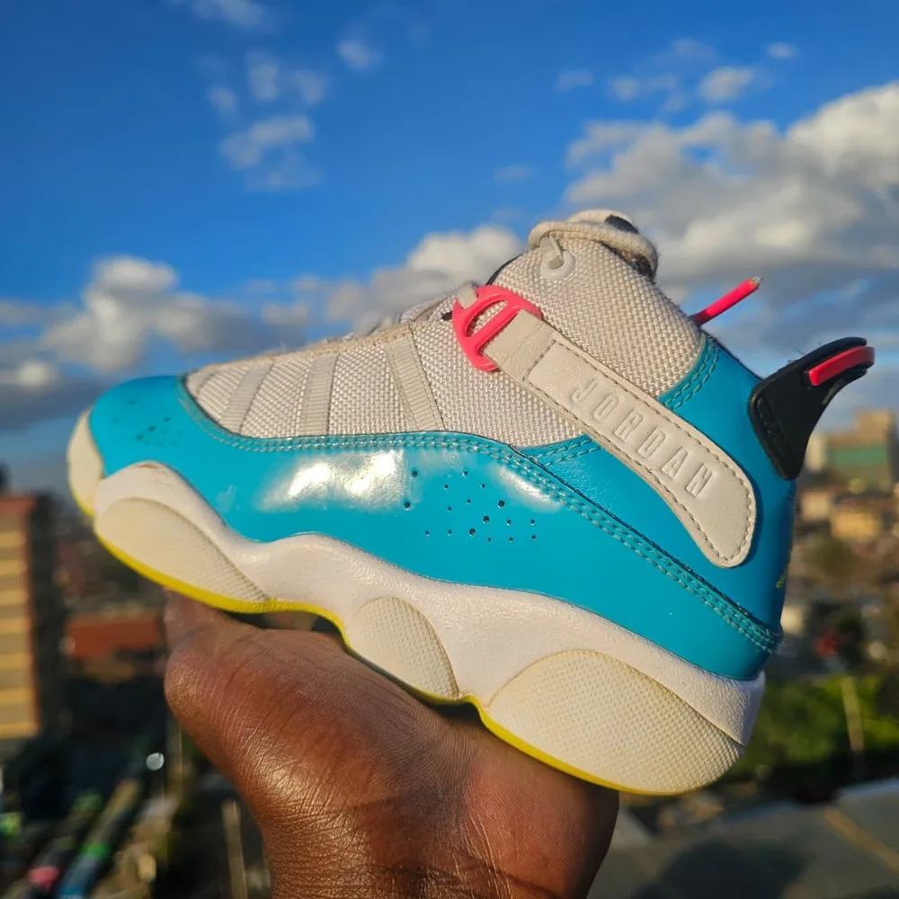 Jordan Jordan 6 Rings Teal Cream in Cream / Teal / Hot Pink / Yellow — thumbnail 2