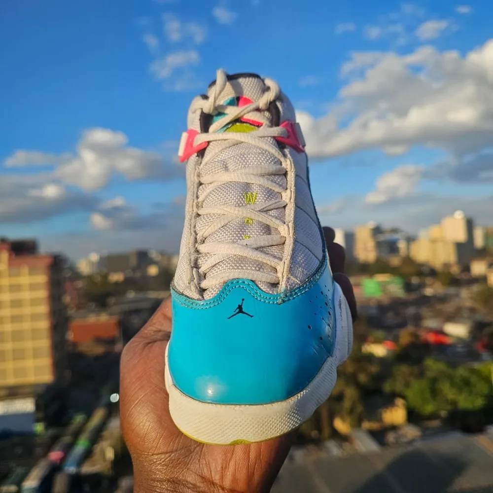 Jordan Jordan 6 Rings Teal Cream in Cream / Teal / Hot Pink / Yellow — thumbnail 3
