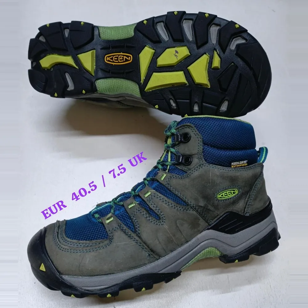 KEEN KEEN Grey Blue Hiking Boot — Grey / Blue / Lime