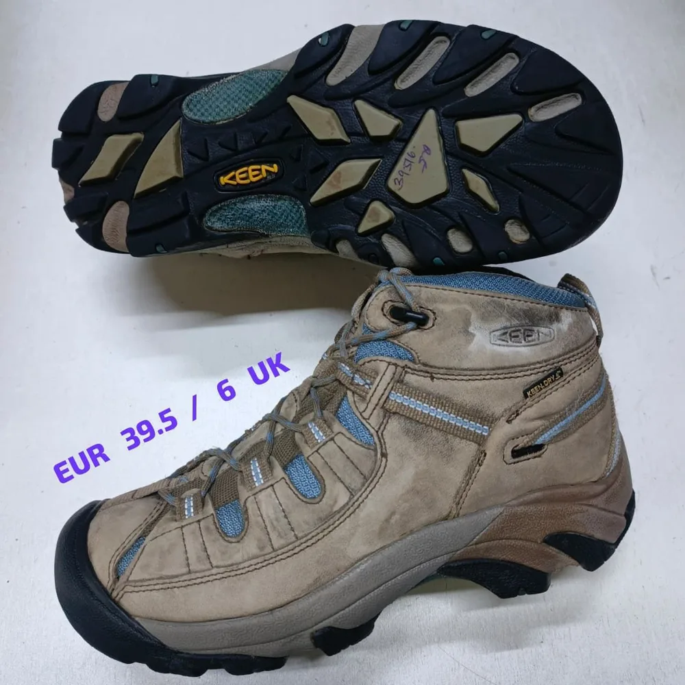 KEEN KEEN Targhee Mid Taupe Blue — Taupe / Blue