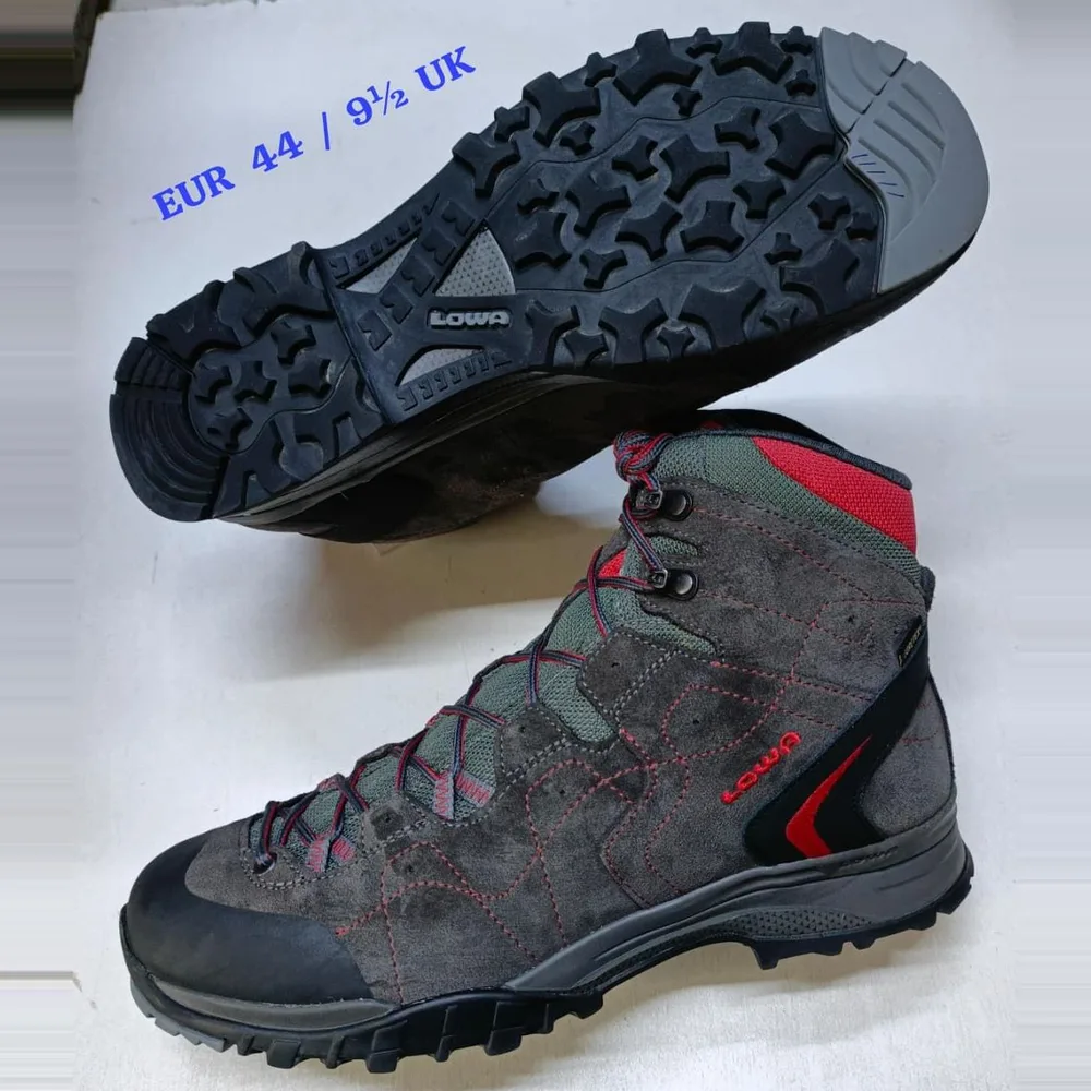 Lowa Lowa Grey Red Hiking Boot — Grey / Red / Black