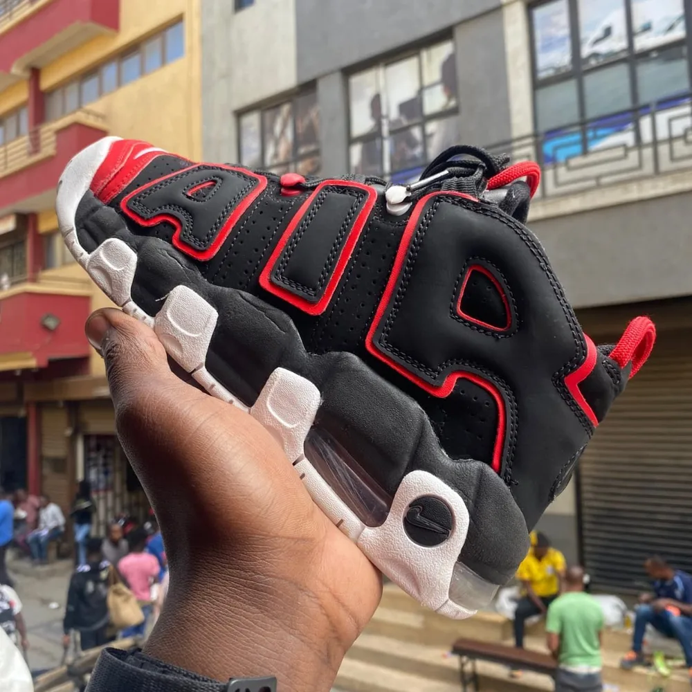 Nike Nike Air More Uptempo Black Red — Black / University Red / White