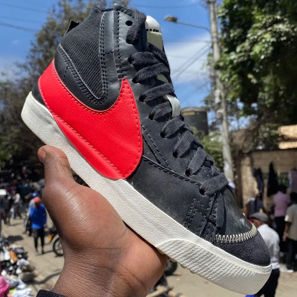Nike Nike Blazer Mid Black Red — Black / University Red / Sail