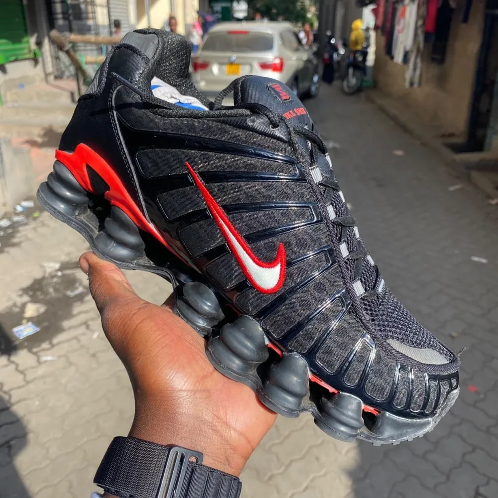 Nike Nike Shox TL Black Red — Black / University Red / Grey