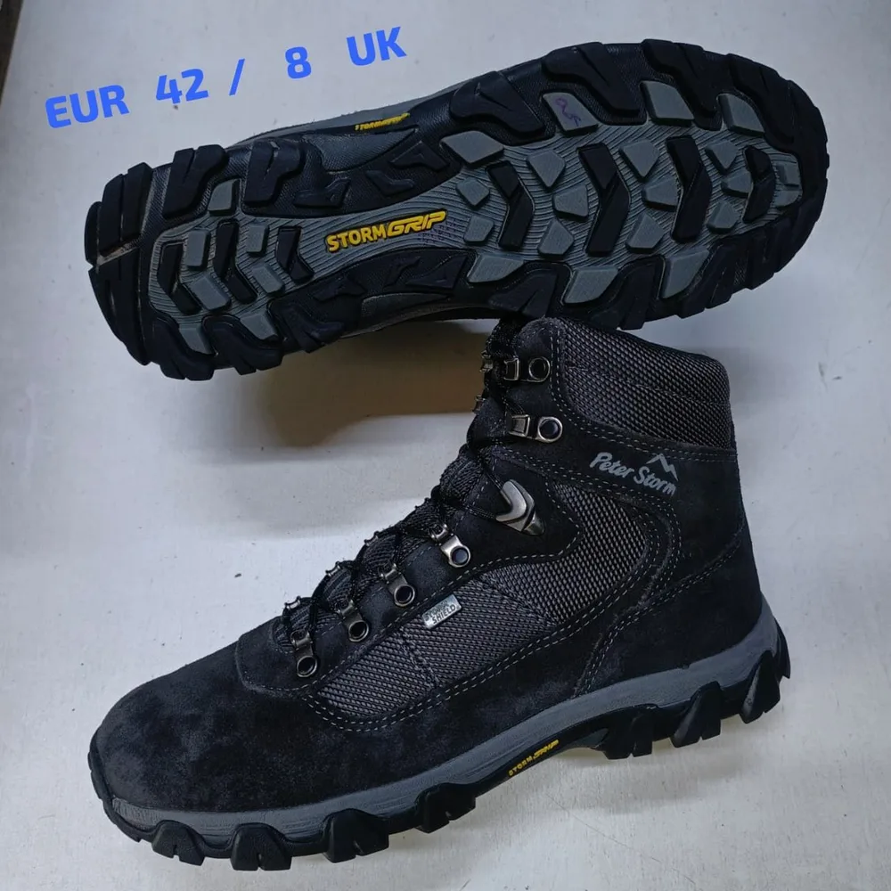 Peter Storm Peter Storm Black Waterproof Hiking Boot — Black / Grey