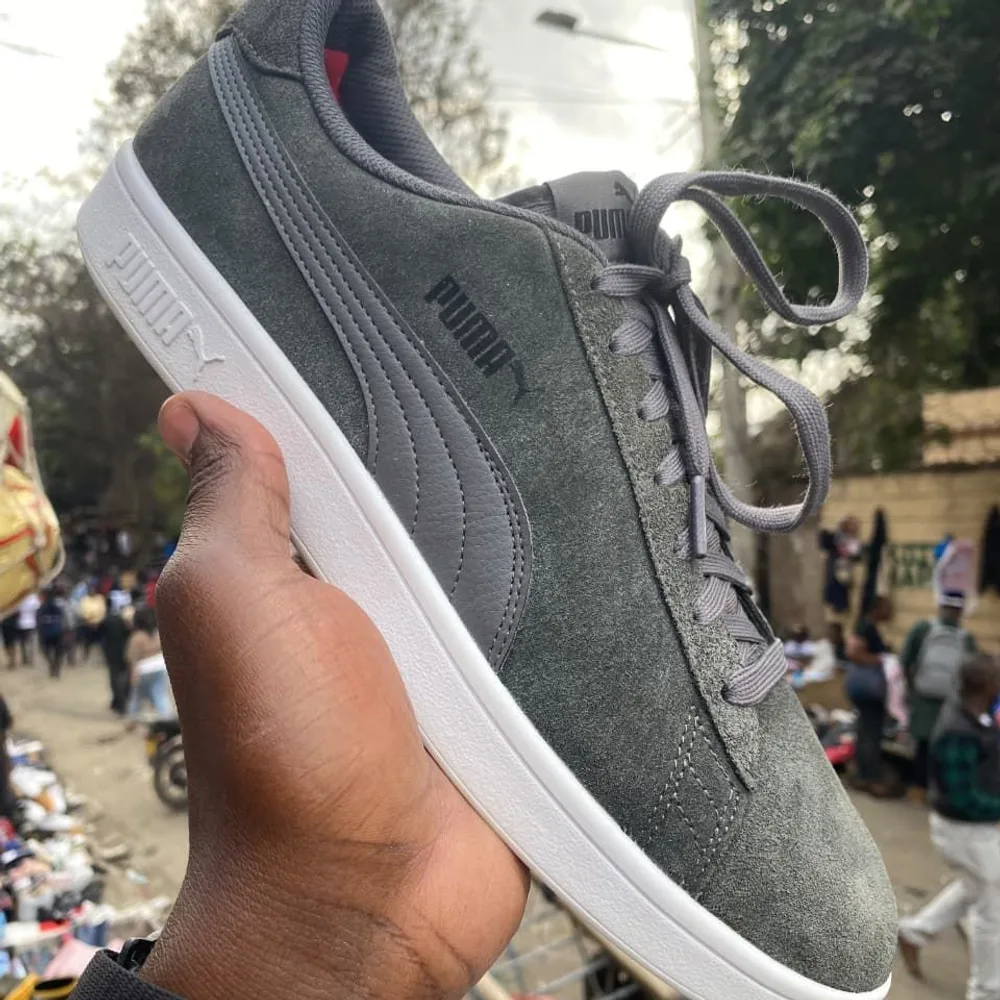 Puma Puma Basket Grey Suede — Grey / White
