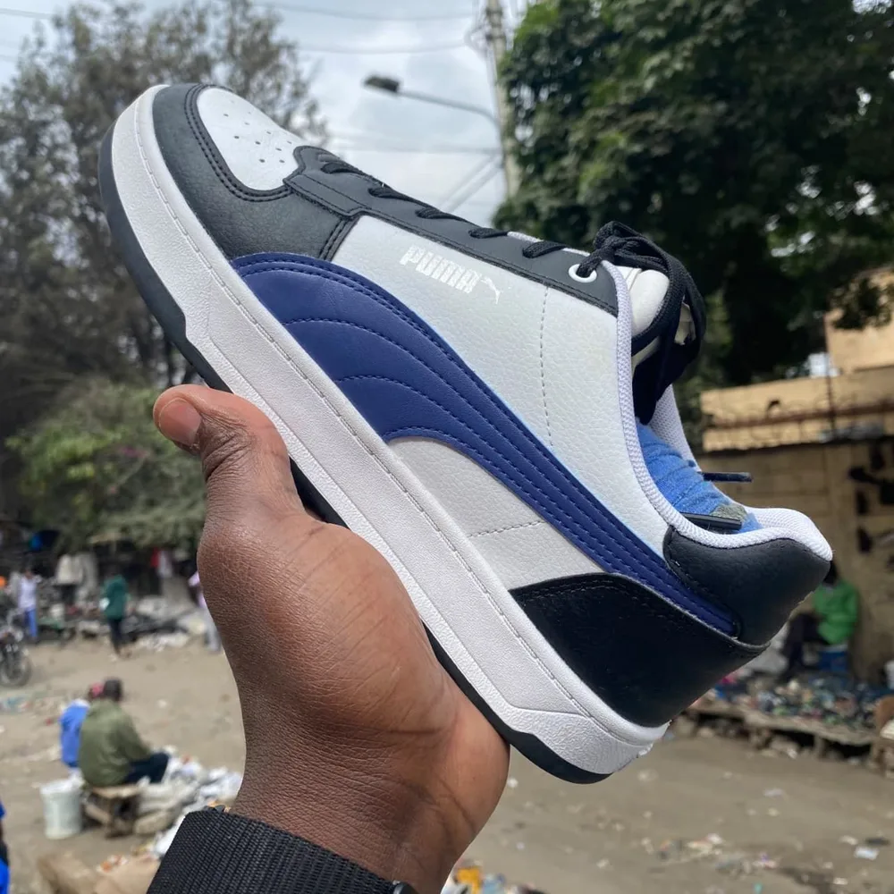 Puma Puma Rebound White Blue Black — White / Royal Blue / Black