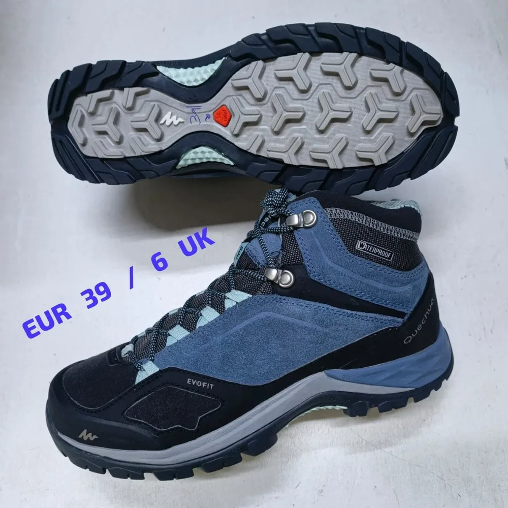 Quechua Quechua Blue Evofit Waterproof Mid — Blue / Navy / Mint