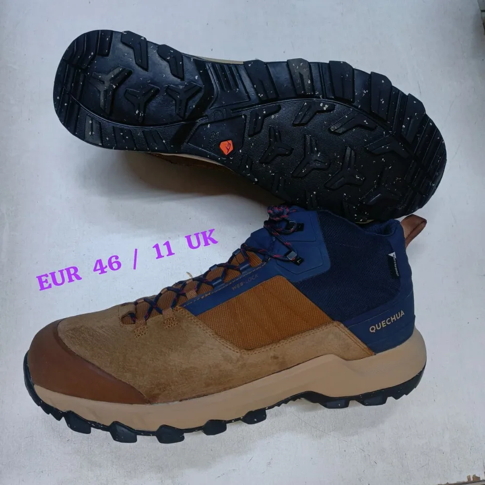 Quechua Quechua Tan Suede Hiking Boot — Tan / Navy