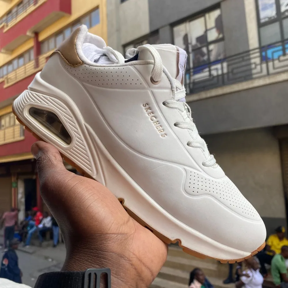 Skechers Skechers Uno White Tan — White / Tan / Gum