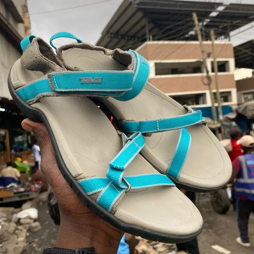 Teva Teva Turquoise Tan Sandal — Turquoise / Tan