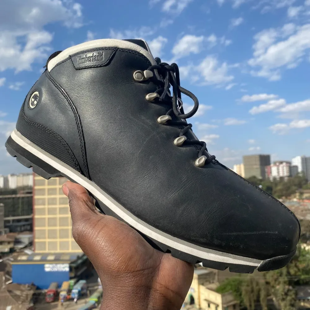Timberland Timberland Black Leather Hiker — Black / White