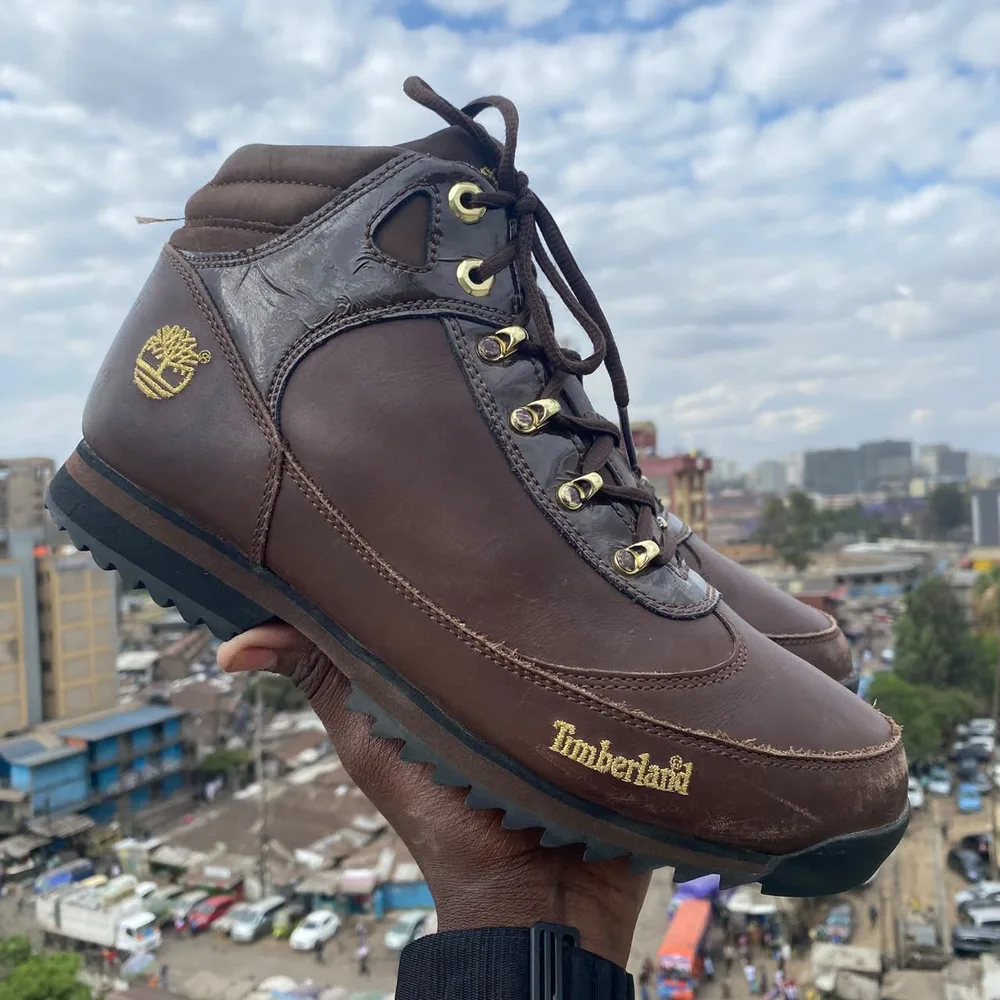 Timberland Timberland Euro Hiker Brown Leather — Dark Brown / Gold