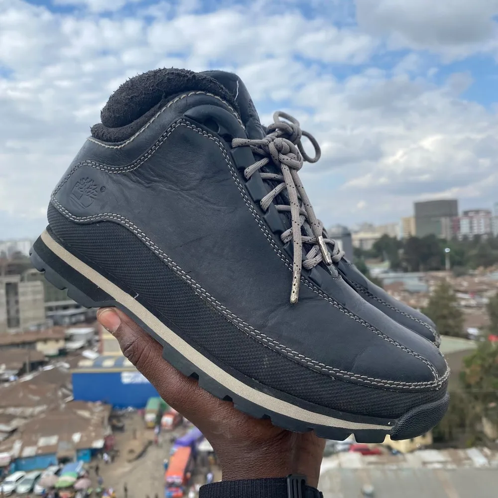 Timberland Timberland Navy Leather Euro Hiker — Navy / Grey
